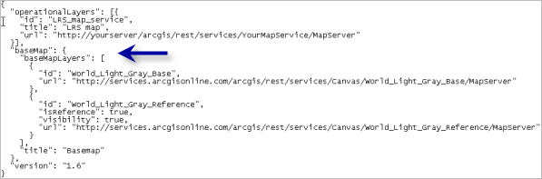 Edit the basemap parameter Edit the basemap parameter